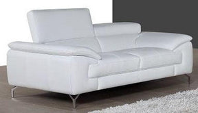 A973 White Italian Leather Sofa - 1790611-S | J&M
