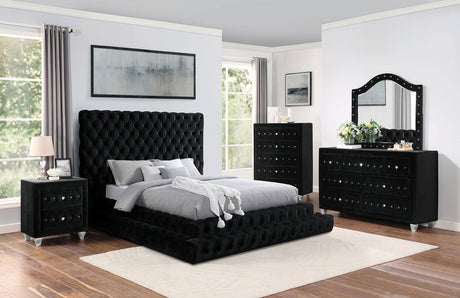 Stefania - Eastern King Bed - Black - Home Elegance USA