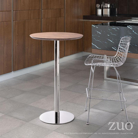 Zuo Bergen Bar Table Walnut