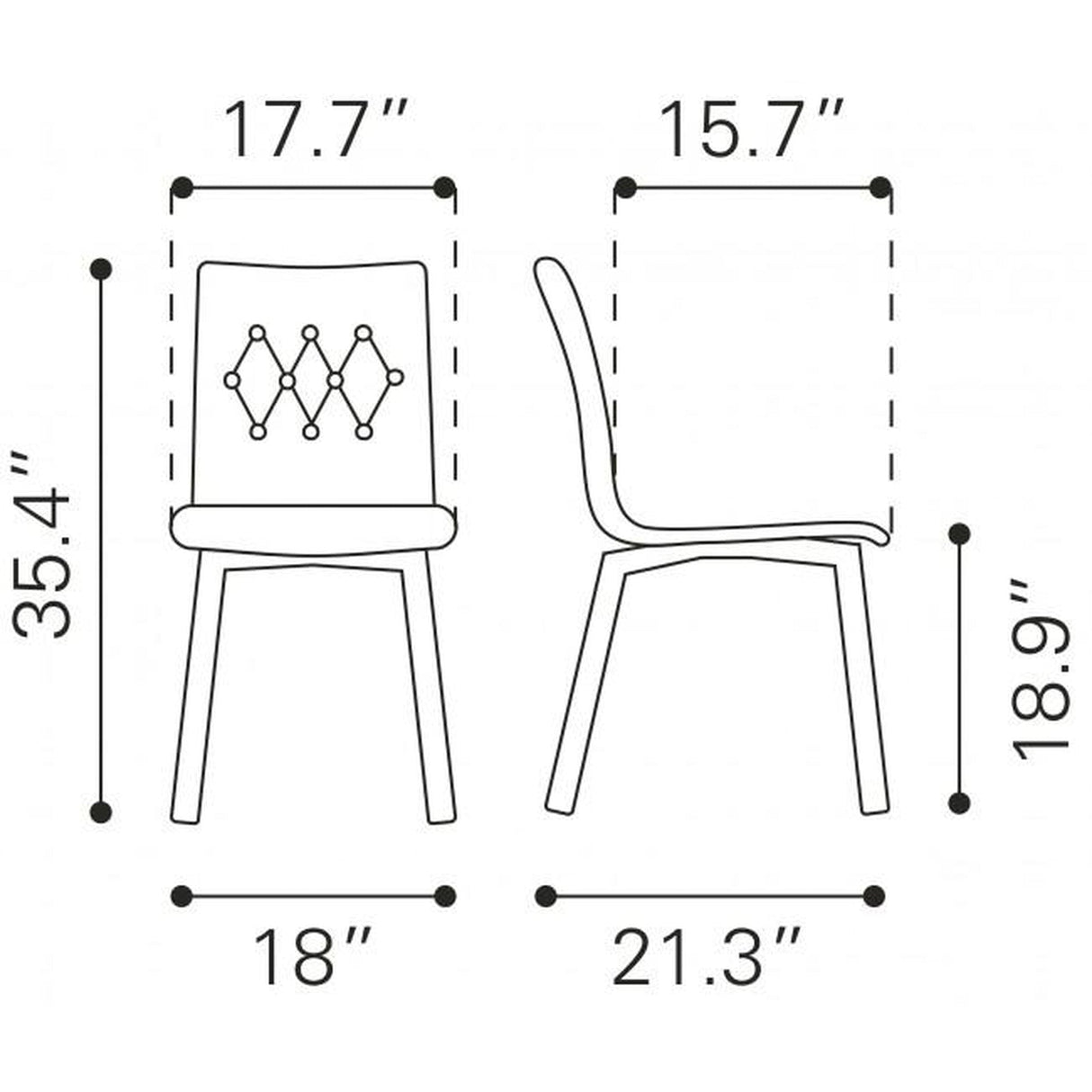 Zuo Orebro Dining Chair - Set Of 2