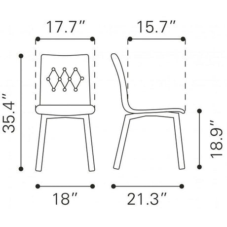 Zuo Orebro Dining Chair - Set Of 2