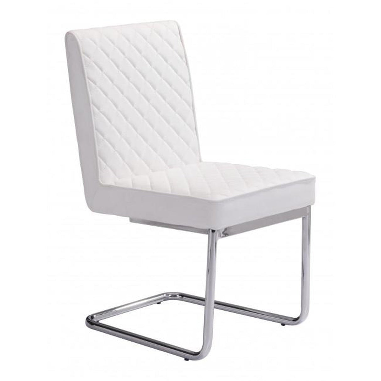 Zuo Quilt Armless Dining Chair White - Set Of 2