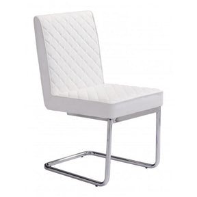 Zuo Quilt Armless Dining Chair White - Set Of 2 | Zuo Modern