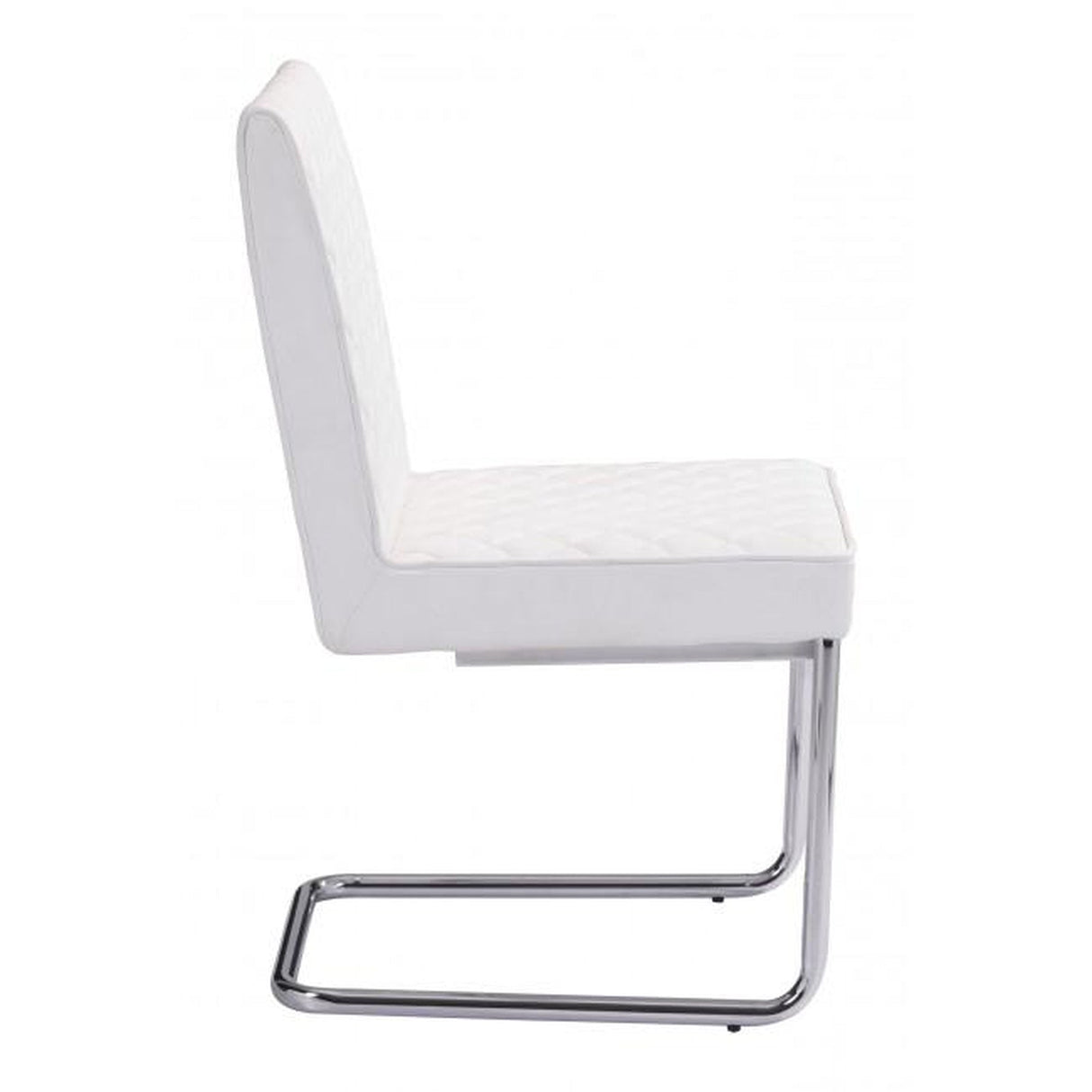 Zuo Quilt Armless Dining Chair White - Set Of 2