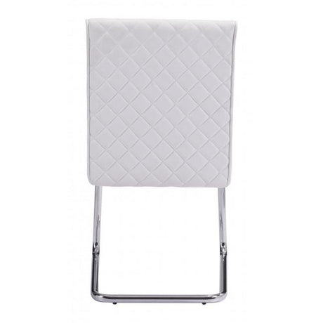 Zuo Quilt Armless Dining Chair White - Set Of 2