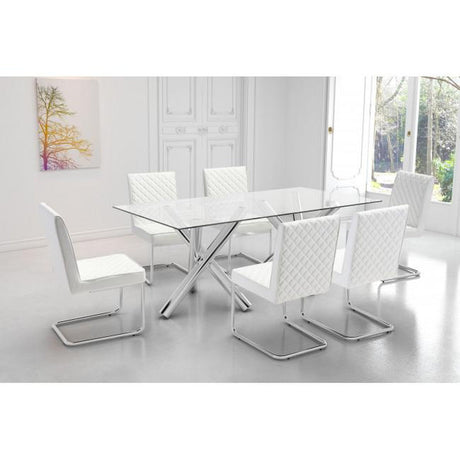 Zuo Quilt Armless Dining Chair White - Set Of 2