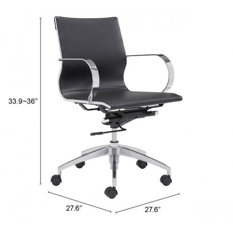 Zuo Glider Low Back Office Chair