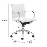 Zuo Glider Low Back Office Chair