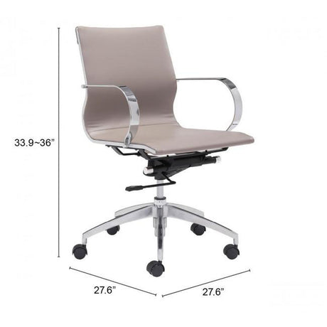 Zuo Glider Low Back Office Chair