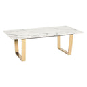 Atlas Coffee Table Faux Marble Top & Stainless Steel Frame | Zuo Modern