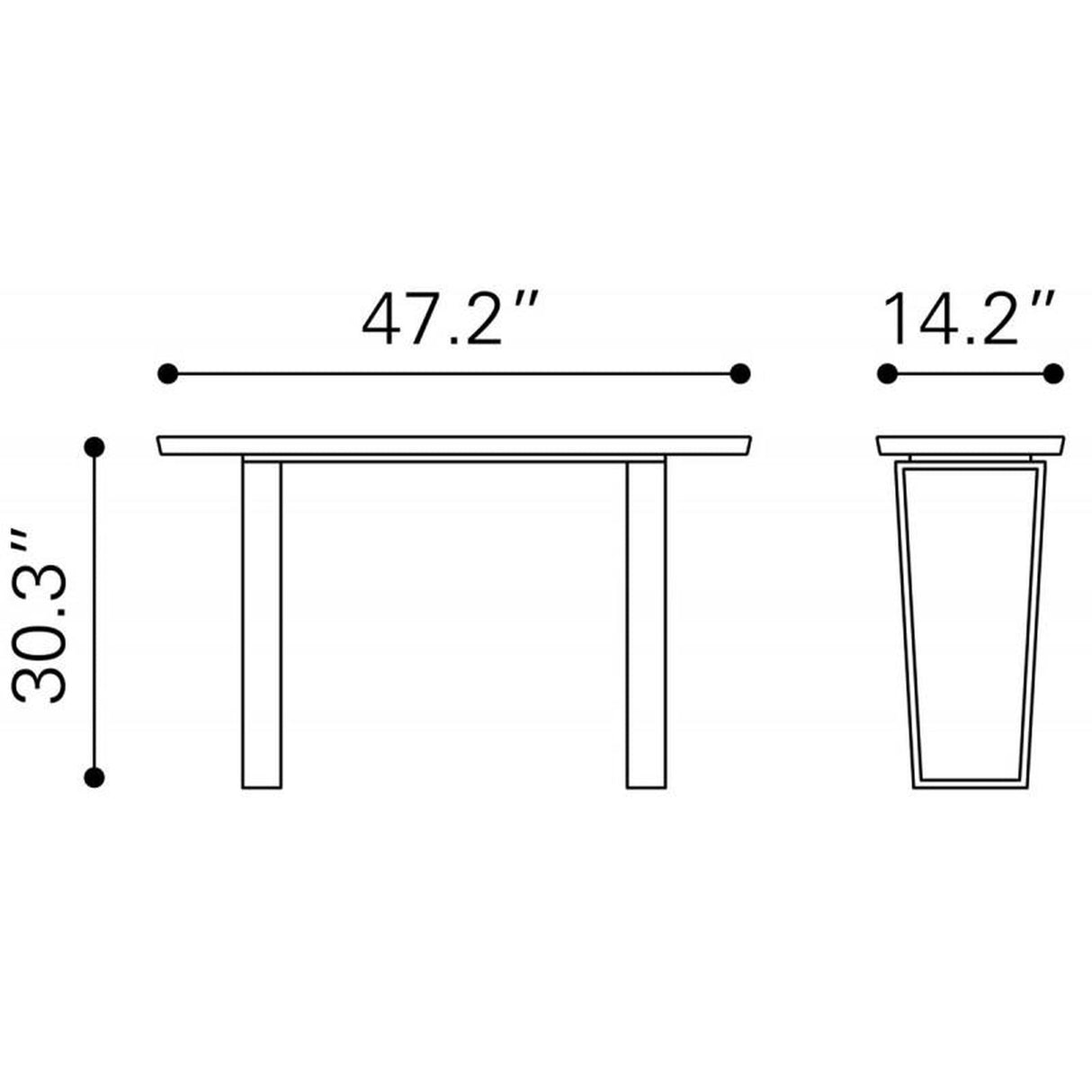 Zuo Atlas Console Table