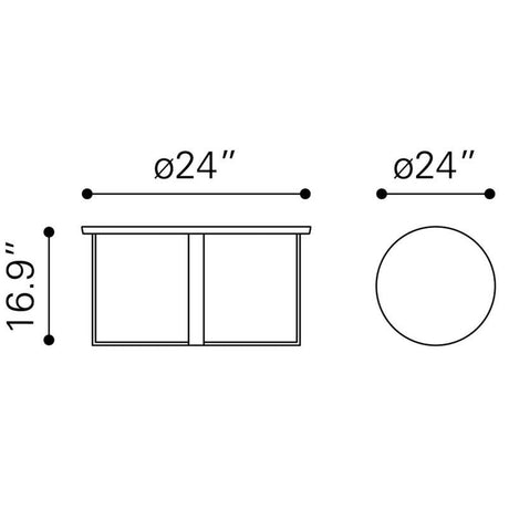 Zuo Globe End Table