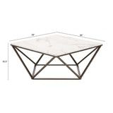 Zuo Tintern Coffee Table Stone & Antique Brass