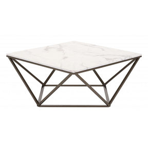 Zuo Tintern Coffee Table Stone & Antique Brass | Zuo Modern