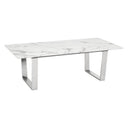 Atlas Coffee Table Faux Marble Top & Stainless Steel Frame | Zuo Modern