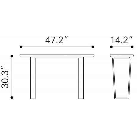 Zuo Atlas Console Table