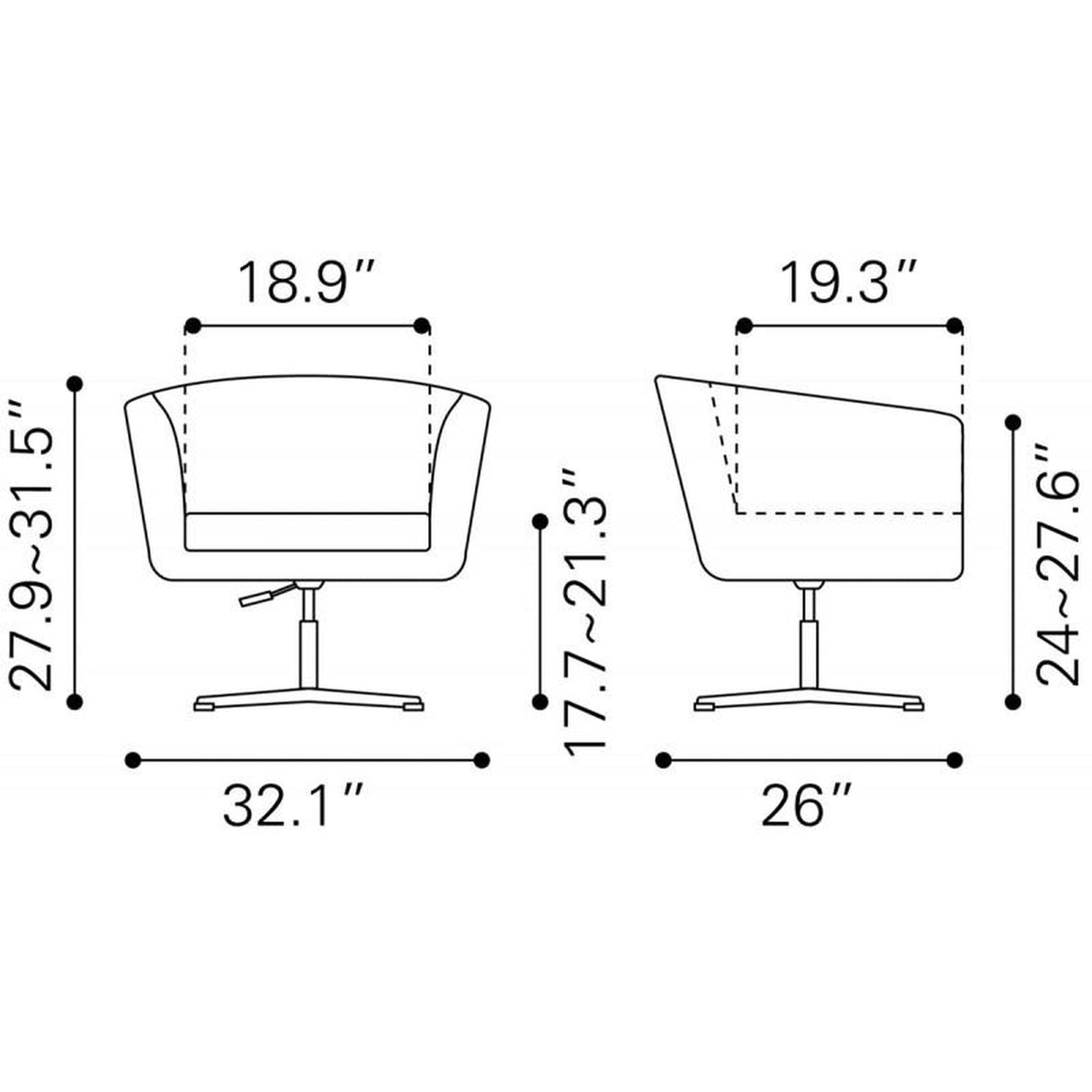 Zuo Wilshire Occasional Chair