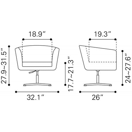 Zuo Wilshire Occasional Chair