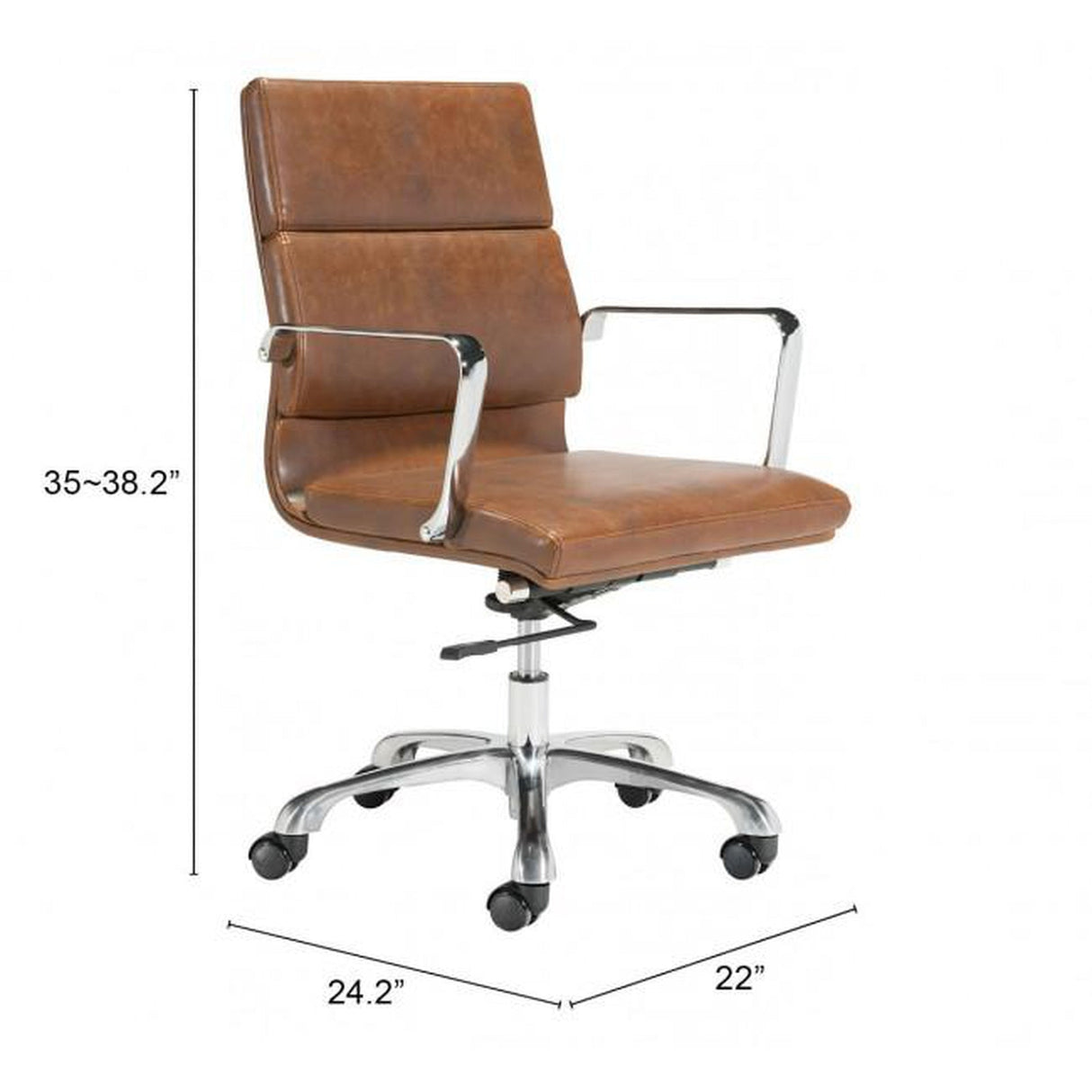 Zuo Ithaca Office Chair Vintage Brown