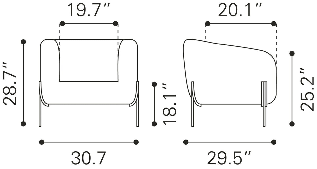 Zuo Micaela Arm Chair