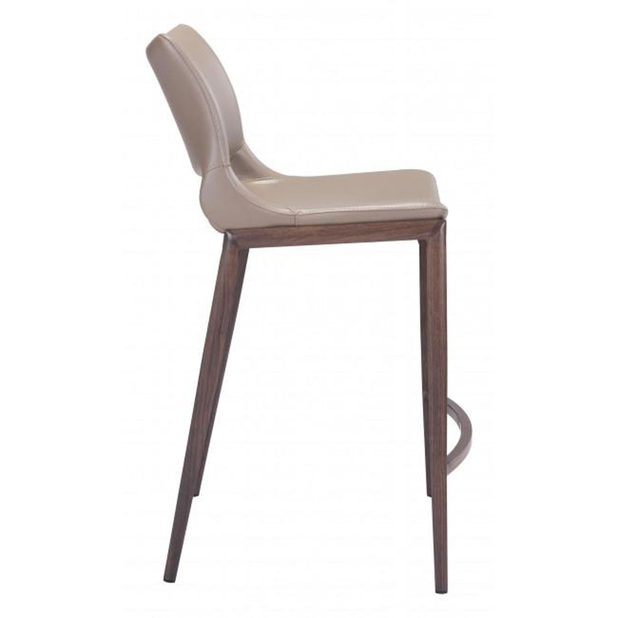 Zuo Ace Counter Chair Gray & Walnut - Set Of 2