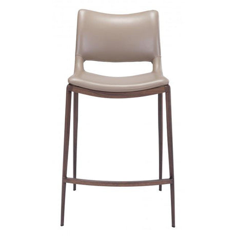 Zuo Ace Counter Chair Gray & Walnut - Set Of 2