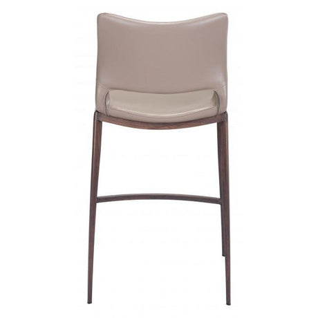 Zuo Ace Counter Chair Gray & Walnut - Set Of 2