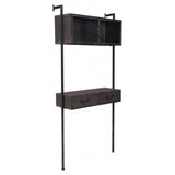 Zuo Industrial Wall Desk Distressed Metal