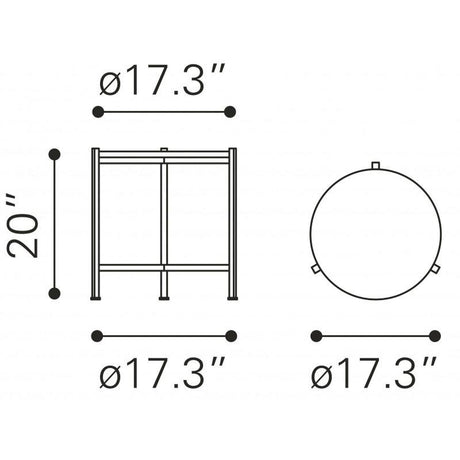 Zuo Haru Side Table