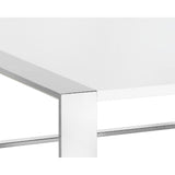 Dalton Coffee Table - Stainless Steel - High Gloss White | Sunpan - SUNPAN - 101646 - Home Elegance USA - 3