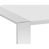 Dalton Coffee Table - Stainless Steel - High Gloss White | Sunpan - SUNPAN - 101647 - Home Elegance USA - 5