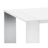 Dalton End Table - Stainless Steel - High Gloss White - Home Elegance USA