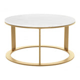 Zuo Helena Coffee Table White & Gold