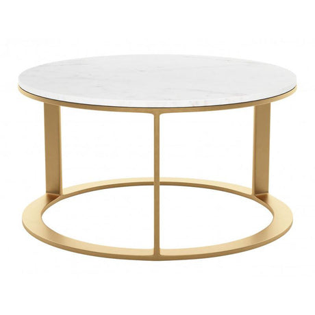 Zuo Helena Coffee Table White & Gold