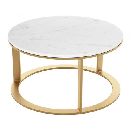 Zuo Helena Coffee Table White & Gold