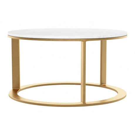 Zuo Helena Coffee Table White & Gold