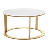 Zuo Helena Coffee Table White & Gold