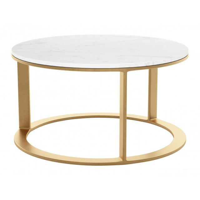 Zuo Helena Coffee Table White & Gold