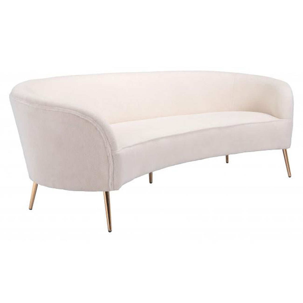 Zuo Luna Sofa White & Gold