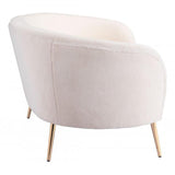 Zuo Luna Sofa White & Gold