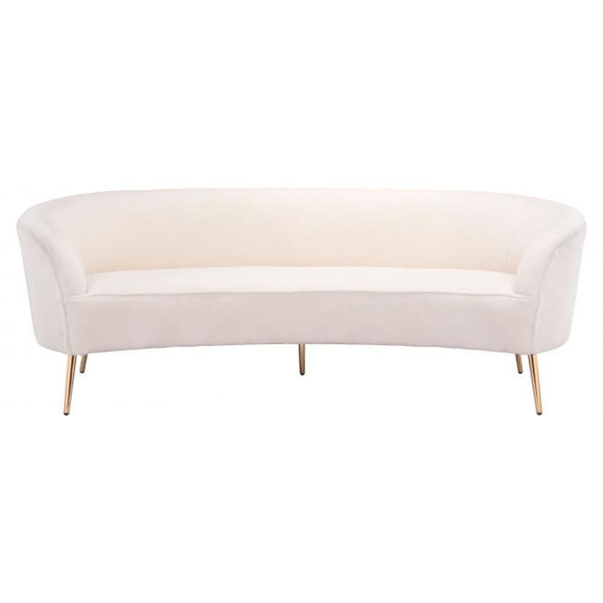 Zuo Luna Sofa White & Gold