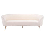 Zuo Luna Sofa White & Gold