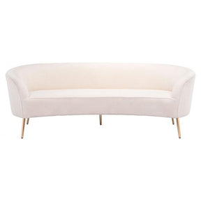 Zuo Luna Sofa White & Gold | Zuo Modern