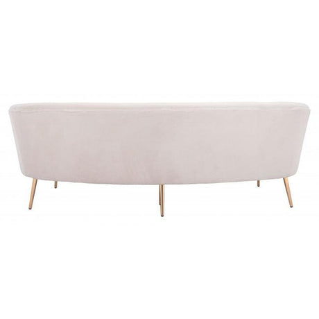 Zuo Luna Sofa White & Gold