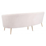 Zuo Luna Sofa White & Gold