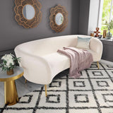 Zuo Luna Sofa White & Gold