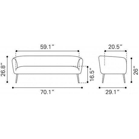 Zuo Deco Sofa