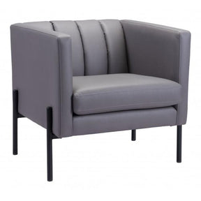 Jess Accent Chair Vinyl Upholstery & Matte Black Steel Frame | Zuo Modern