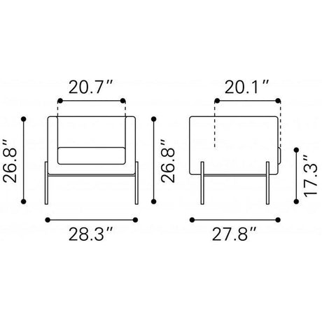 Zuo Jess Accent Chair