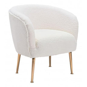 Zuo Sherpa Accent Chair Beige & Gold | Zuo Modern